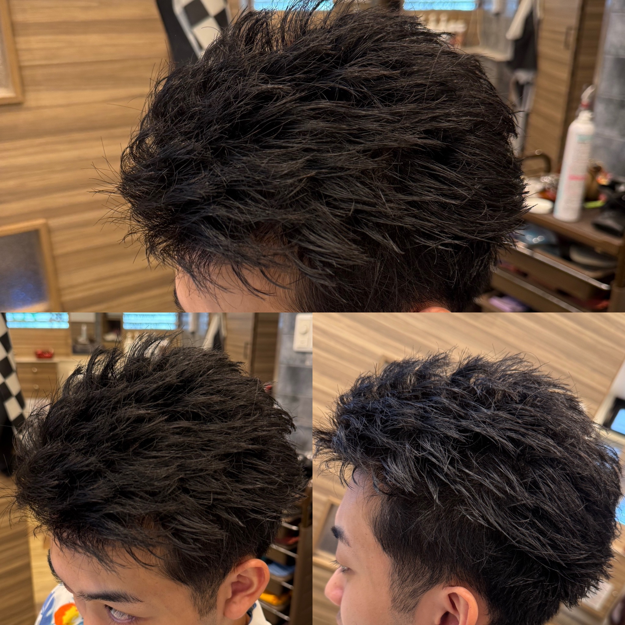 くせ毛風ナチュラルパーマスパイキーショート