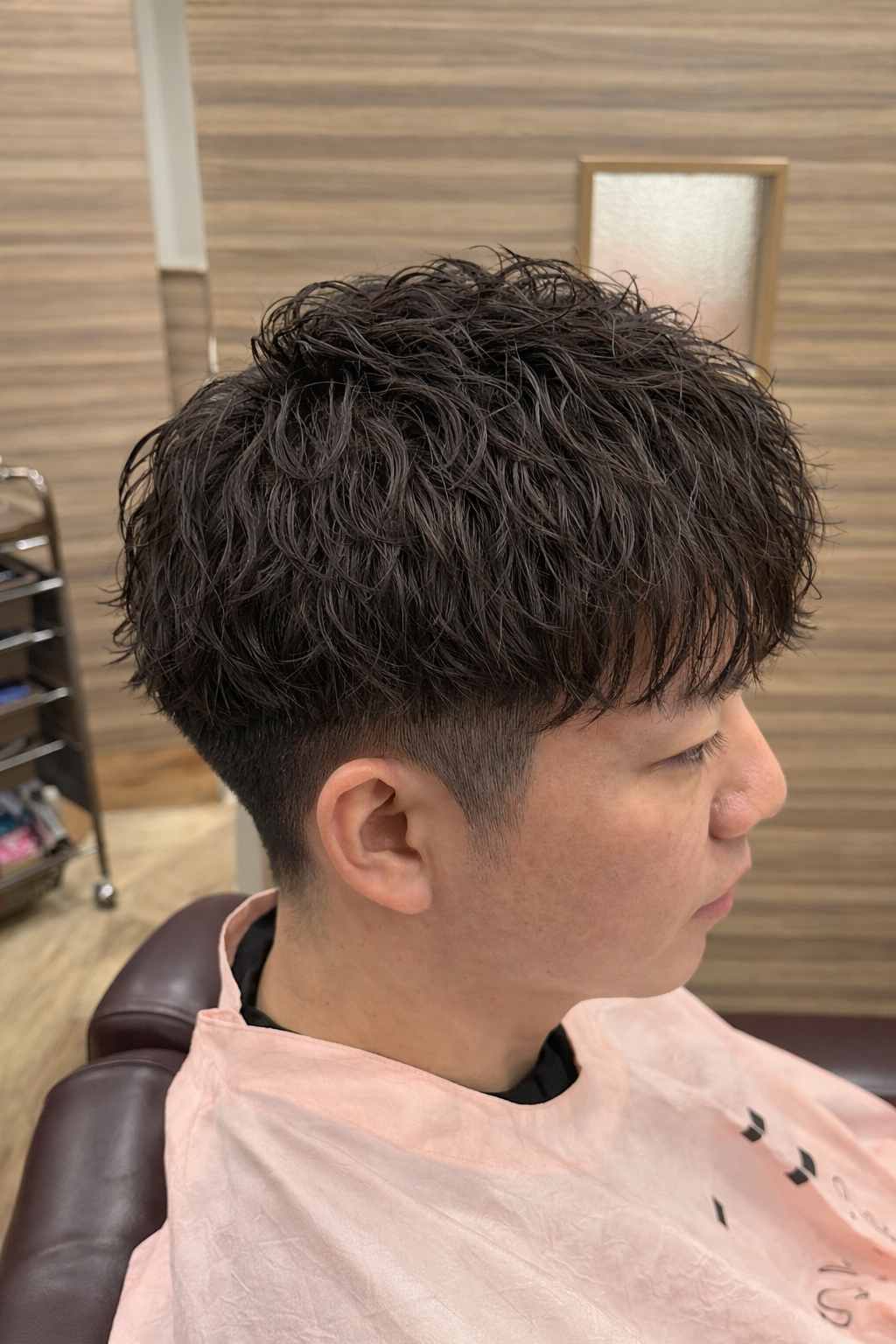 ツイストスパイラルマッシュツーブロック刈り上げ